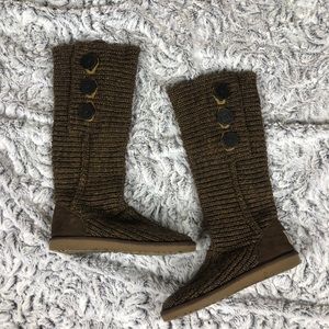 Gorgeous Brown/Caramel Cardigan Knit  UGG Boots